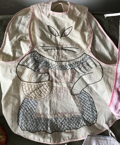 Cloth Bibs for Babies or Tots 1 Large Cotton w Cat Design 3 Terry Cloth Animals - Picture 2 of 11