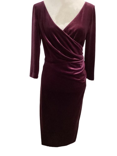 Jacques Vert Wrap over 3/4 Sleeve Vent Dress Size 24 Bnwt Away 2.9. Ns - Picture 2 of 5