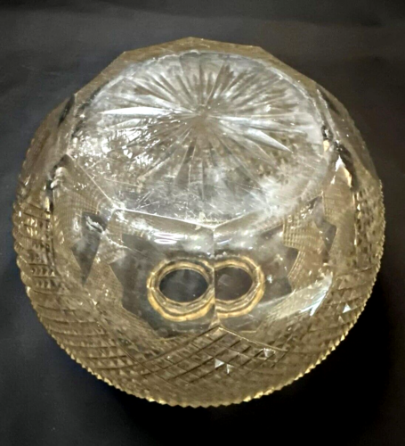Glass Diamond Cut Pattern 8" Bottle & Stopper Decanter Perfume Liquor Oil Wine - Picture 8 of 17