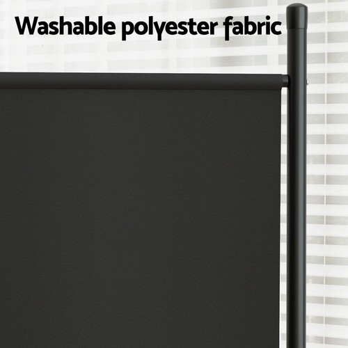 Artiss 4 Panel Room Divider Screen 345x180cm Fabric Black - Picture 6 of 8