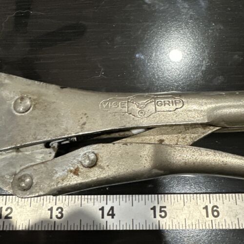 Vintage 9 Inch Peterson Mfg Co. Vise Grip 1942 Patent No 10 Flat Jaw Locking - Picture 4 of 15