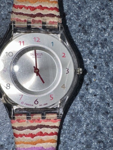 Swatch Slim Wrist Watch Quartz Vintage Swiss Rare AG 2008 Women Ladie Read - Picture 12 of 15