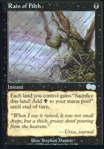 MTG magic cards 1x Rain of Filth Urza's Saga Light Play, English - Picture 1 of 1