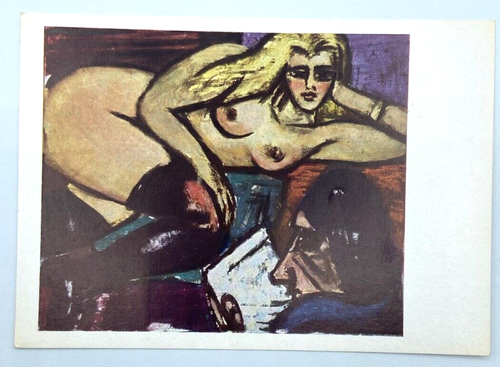 Max Beckmann "Der Brief" Vintage Art Postcard, printed in Germany - Picture 1 of 3
