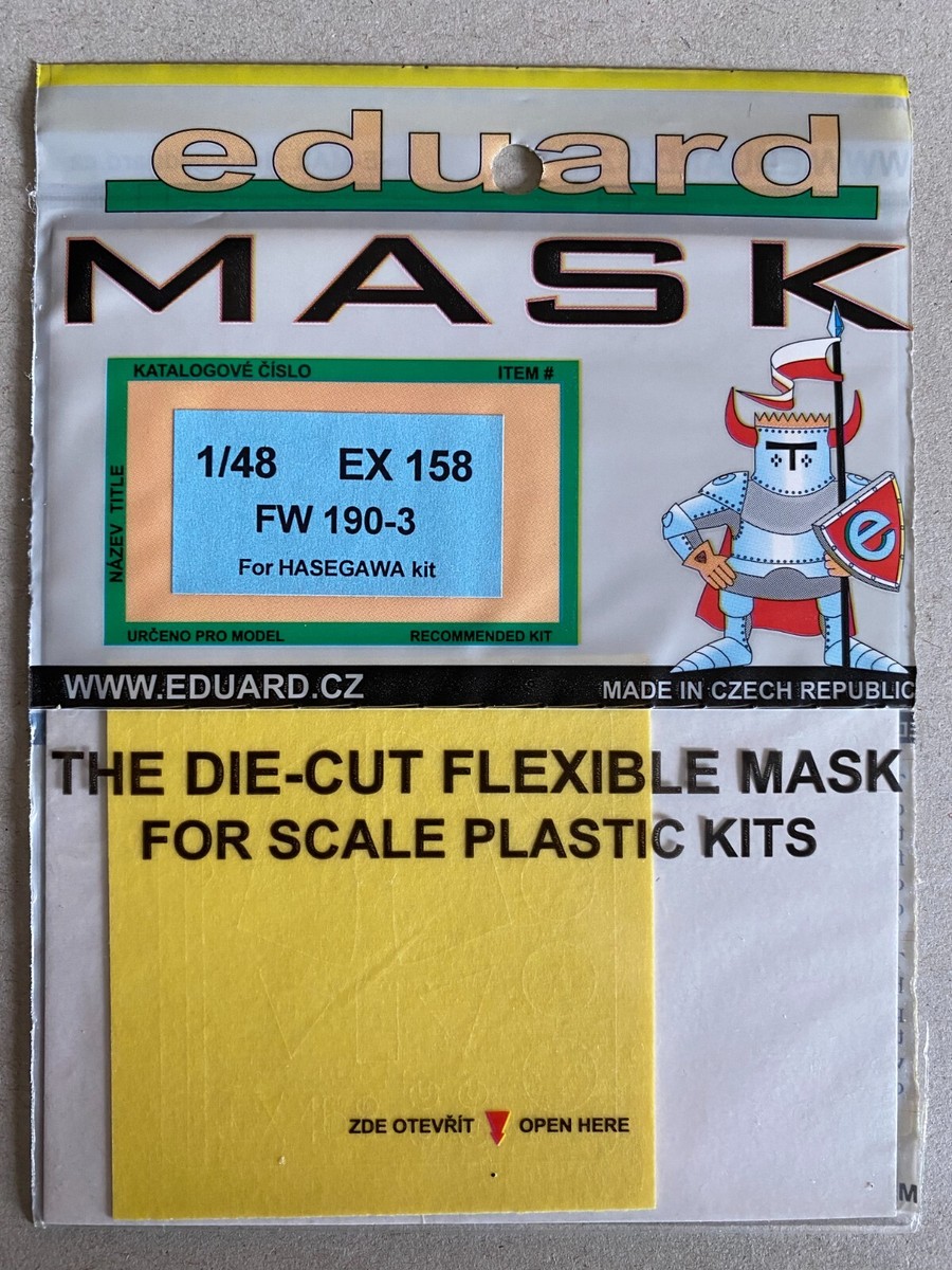 Eduard 1/48 mask for the Fw 190A-3 kit by Hasegawa - EX158 Eduard 1/48 mask for the Fw 190A-3 kit by Hasegawa - EX158