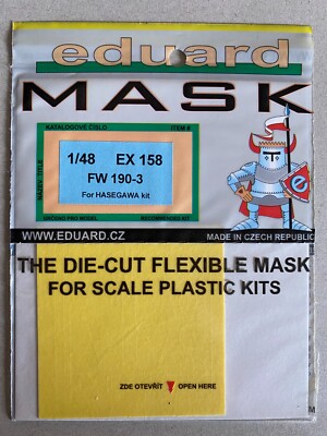 Eduard 1/48 mask for the Fw 190A-3 kit by Hasegawa - EX158 Eduard 1/48 mask for the Fw 190A-3 kit by Hasegawa - EX158