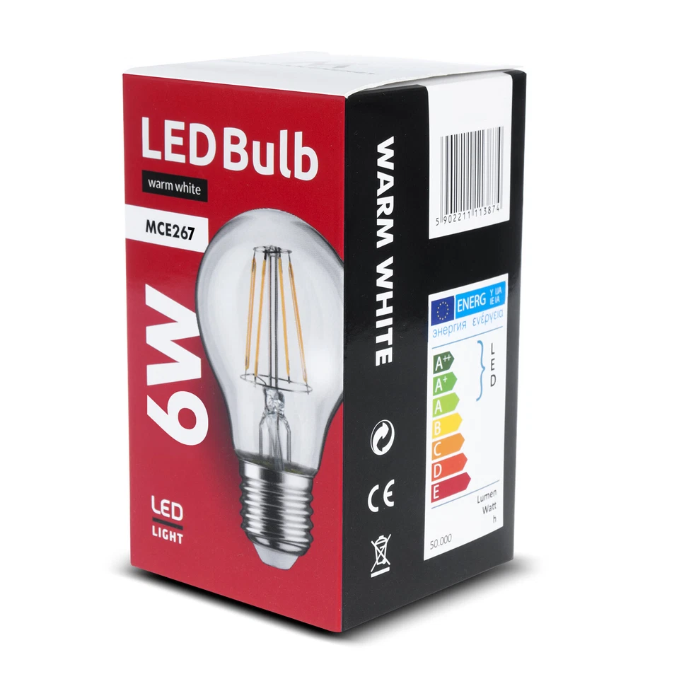 LED Light Bulb E27 230V Warm White Retro Decorative Edison 6W / 8W Energy Saving - Image 2 of 4
