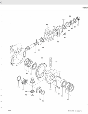 Mitsubishi D 1650 FD K4A 69542-61001 Differential Front Axle