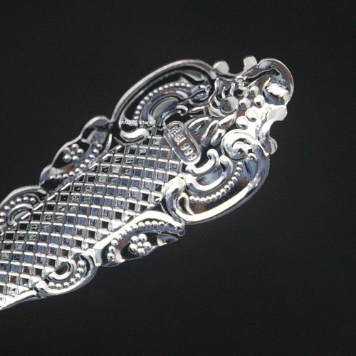 Pure 999 Fine Silver Spoon Healthy Dinnerware Lucky Pattern Handle Soup Spoon   - Picture 4 of 7