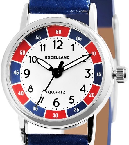 Kinder Armbanduhr Lernuhr Jungen Mädchen Quarzuhr Kids Kunstleder Leuchtzeiger - Bild 5 von 11