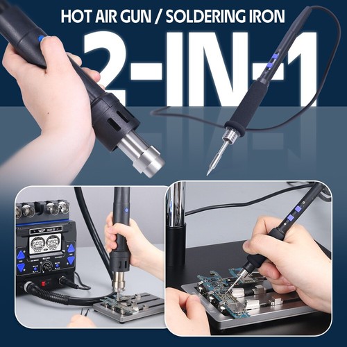 WEP 2-in-1 Digital Hot Air & Soldering Station C210/C245 for Micro PCB Repair - Picture 3 of 12