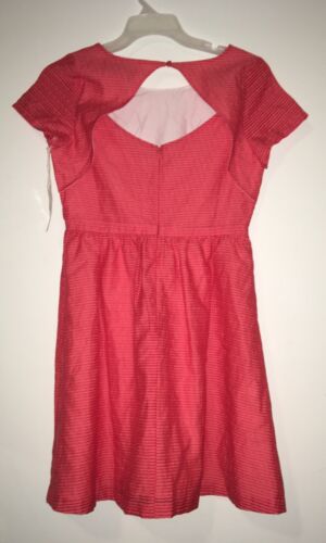 NWT Womens ISANI for Target M Coral Striped Fit Flare Dress Cut Out Back Medium - Picture 2 of 4