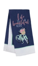 Towel Life Is A Beautiful Ride Bike Home Collection Kitchen Towel 15 x 25 NWT