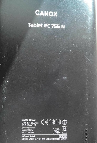 pc tablett Canox 755 N defekt, Display gerissen, Ersatzteile, ohne Funktion - Bild 5 von 5