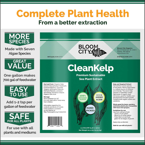 Organic Liquid Seaweed and Kelp Fertilizer Supplement, Quart (32 Oz) Concentrate - Picture 3 of 12