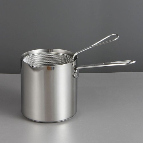 Stainless Steel Fryer Dad Oil Filter Pot with Basket Deep Frying - Picture 10 of 12