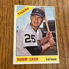 1966 Topps #315 Norm Cash - Detroit Tigers, Fair/Good VG Creases