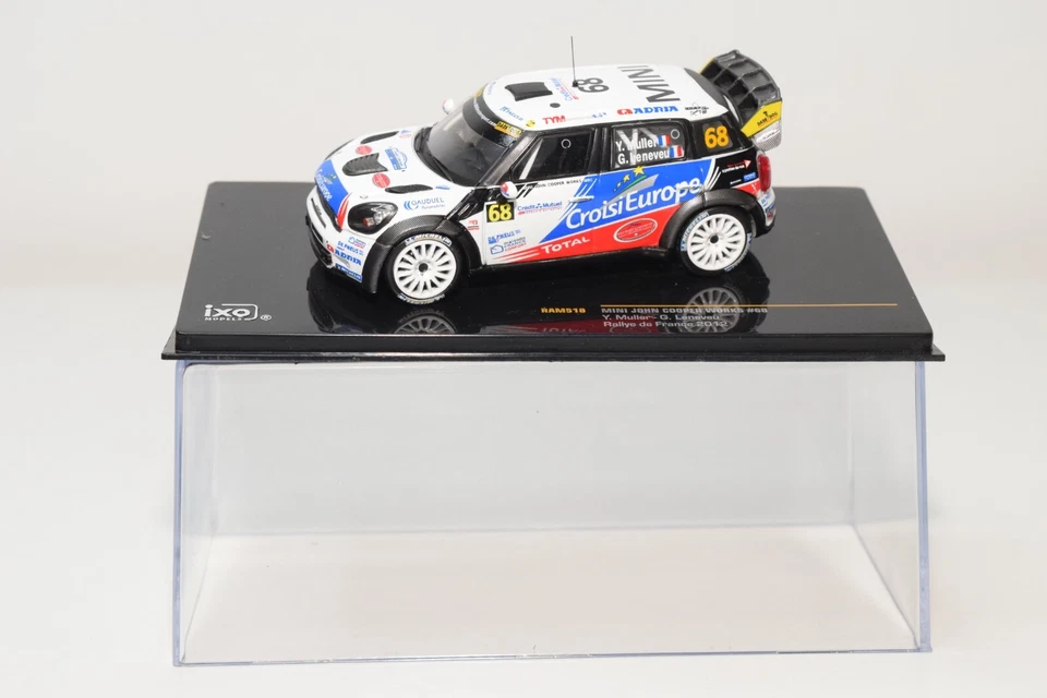 B21 1:43 IXO RAM518 MINI JOHN COOPER WORKS #68 RALLYE RALLY DE FRANCE 2012 SIN USAR, EN CAJA Foto 2 de 4