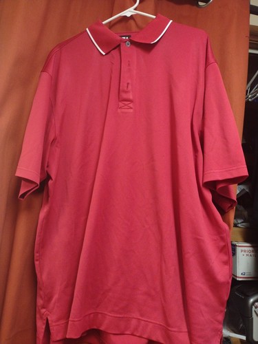 Camisa polo de golf Footjoy para hombre talla XL roja manga corta - Imagen 1 de 3