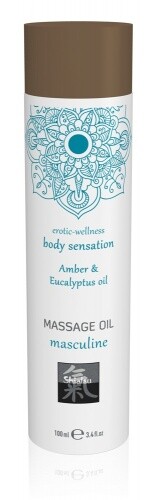Massageöl Masculine Amber & Eucalyptus oil Shiatsu Erotik Massage Öl Sex 100ml - Bild 1 von 1