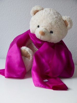 Großer Seidenschal 100/% Seide rosa Seidentuch 195 x 105 cm Pongé 05 Seidentücher