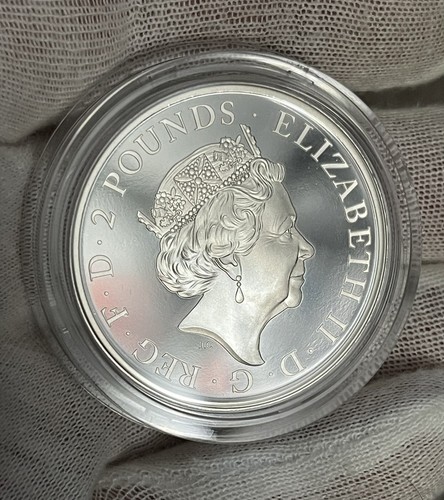 Moneda de plata de prueba Seymour Panther 2022 Gran Bretaña Royal Tudor Beasts 1 oz - Imagen 2 de 7
