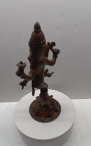 Antique Indian Bronze Ganesh Elephant God Statue - Video 1 of 1