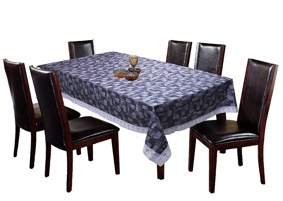 Waterproof Dining Table Cover Tablecloth 6 Seater 60 X 90 Inches Gray US - Image 4 of 4