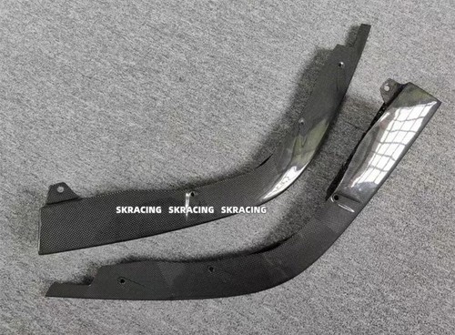 Fits Ferrari F8 Spider Tributo Real Carbon Fiber Front Bumper Corner Cover 2PCS - Picture 3 of 16