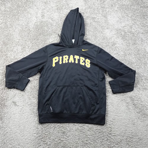 Pittsburgh Pirates Hoodie Mens Medium Pullover Nike MLB Team Issued Official