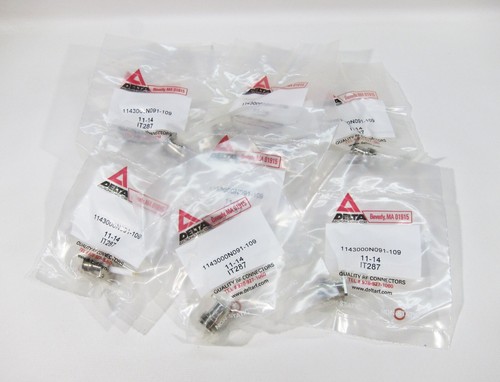 Lot of 10 Delta Type N female 4 hole flange Mount connector 1143000N091-109 - Picture 2 of 6