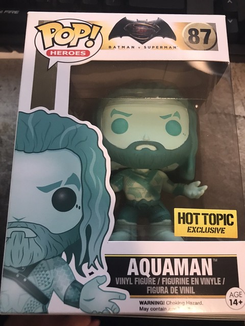 Funko Pop Aquaman Aqua Ocean #87 w/Protector DC Jason Momoa BvS Hot Topic Batman | eBay
