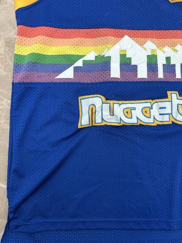 Maglia Adidas Nuggets Allen Iverson taglia media +2 lunghezza Hardwood Classics NBA - Foto 5 di 15