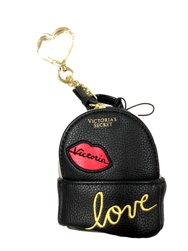 Victoria's Secret Llavero Mini Mochila Dije Labios Negros Amor Nuevo con Etiquetas - Imagen 6 de 7