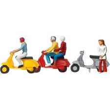 Preiser 10128 Motorroller Vespa-Fahrer H0 + Neu