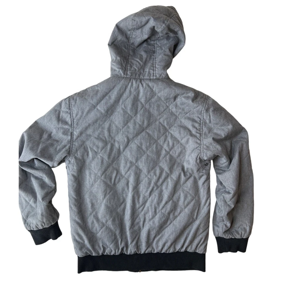Chaqueta Shaun Blanca Niños Talla L Gris Snowboard Patín Bombardero Con Capucha Cremallera Acolchada Foto 3 de 4