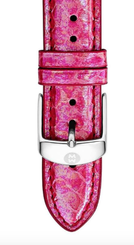 MICHELE Flamingo Pink Snakeskin Watch Strap 20mm W1063