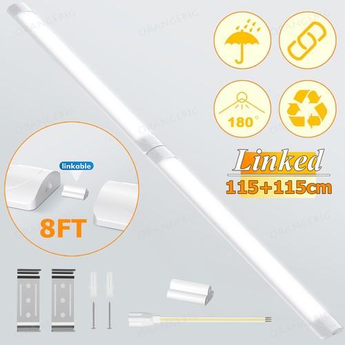 4FT LED Strip Lights Batten Tube Light Office Shop Garage Ceiling Lamp Daylights - Picture 27 of 29