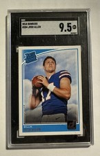 2018 Panini Donruss JOSH ALLEN Rated Rookie #304 SGC 9.5MT+