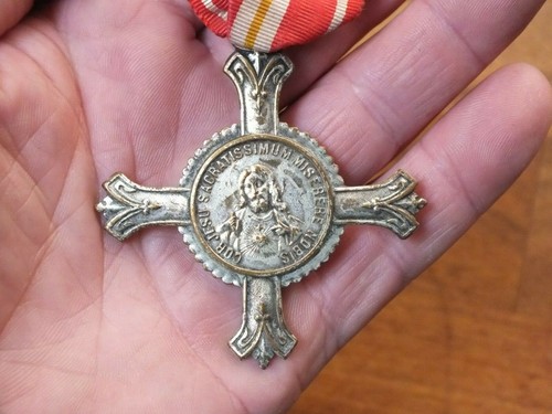 + Ancienne médaille religieuse Cor Jesu Sacratissimum Miserere Nobis n°3 + - Imagen 2 de 3