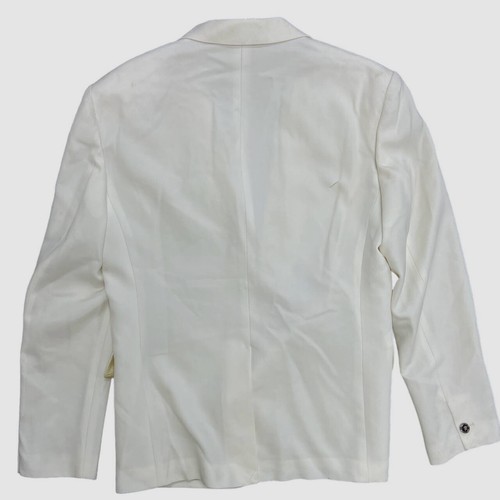 VERSACE Herren Weiß Grain de Poudre Einreiher Sport Mantel Blazer Jacke 52R - Bild 2 von 7