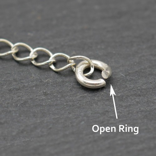 Antigua cadena extensora de plata de ley de 1,8", extensión de collar de pulsera A5250 - Imagen 2 de 6