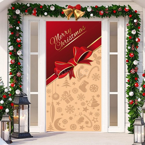 Hot sale - Door Hanging Christmas Door Cover Window Sign Banners Christmas Decor - Picture 27 of 98