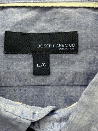 Joseph Abboud Blue Iridescent Long Sleeve Button Up Men's L Collared Shirt - Picture 3 of 5