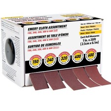 LotFancy Emery Cloth Roll 5 Grits Sandpaper Assortment 150 240 320 400 600 Gr...