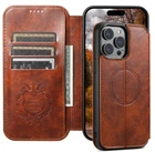 Luxury Magnetic Leather Card Men Flip Wallet Shockproof Kicksatnd Phone Case