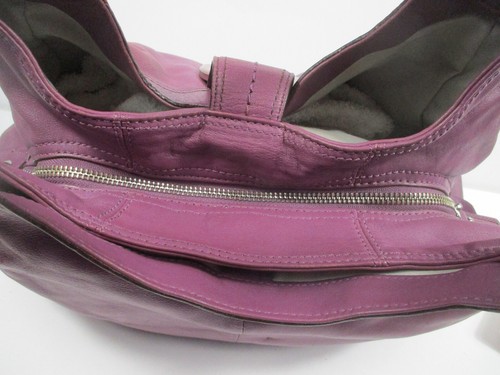 ** Bolso de Hombro Hobo Coach Madison Lynn Soho Cuero Púrpura #F17092 Cartera - Imagen 2 de 12