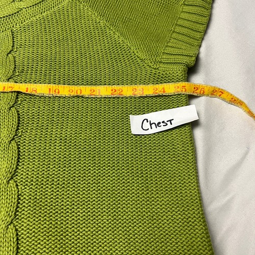 Cato Woman Cable Knit Cardigan Short SL Sweater Snap Front Green Plus SZ 22/24W - Picture 8 of 11