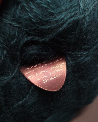 Astola Katia Vintage Yarn Teal Blue 60% Acrylic 40% Mohair - 50g 206y - Spain - Picture 3 of 4