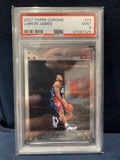 2007 Topps Chrome LEBRON JAMES #23 PSA 9